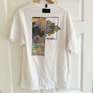 Strateas Carlucci Carbon White Graphic Tee Co-exist Nature Size Mens Medium
